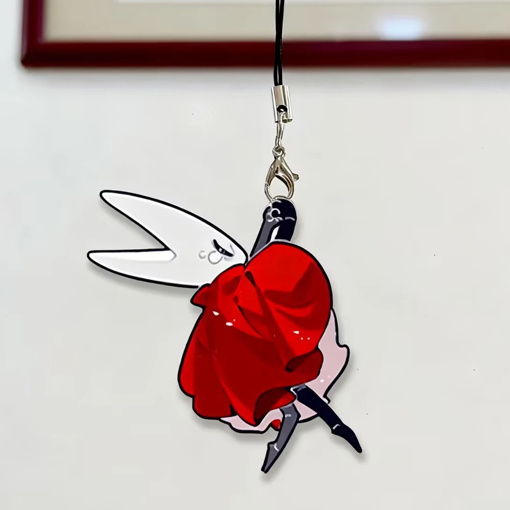لعبة الفارس المجوف: Silksong Hornet Nuu الدانتيل تأثيري مفتاح سلسلة الاكريليك سلسلة هواتف حبل كيرينغ حقيبة الديكور