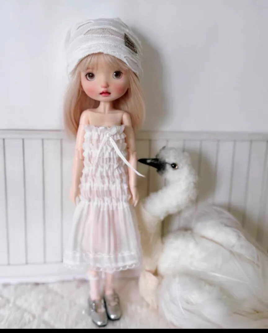 

6 шт. французского дизайна 2026 Платье Blythe/landoudou+шляпы+шкарпетки+заколки+сумки+нижнее белье (подходит для Lulu,ymy24,Ob22,24,26,zone, Дженни)