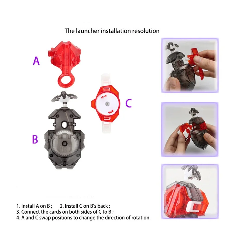 Laike MQ B-184 Custom LR String Launcher DB B184 Beylauncher without Spinning Top Gyro Kids Toys for Children