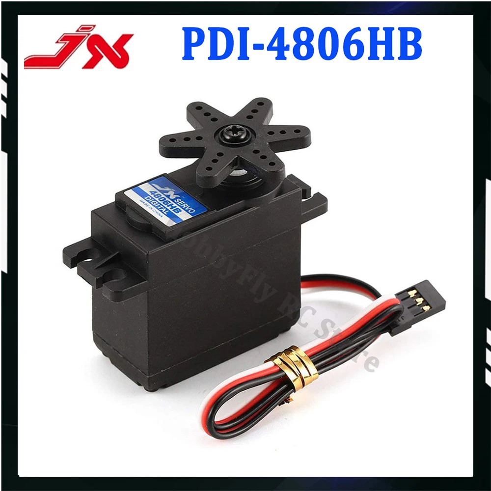 JX PDI-4806HB 6.21kg Plastic Gear Digital Servo Motor for 1/10 1/8 RC Car Boat Fixed Wing Truck Buggy Helicopter