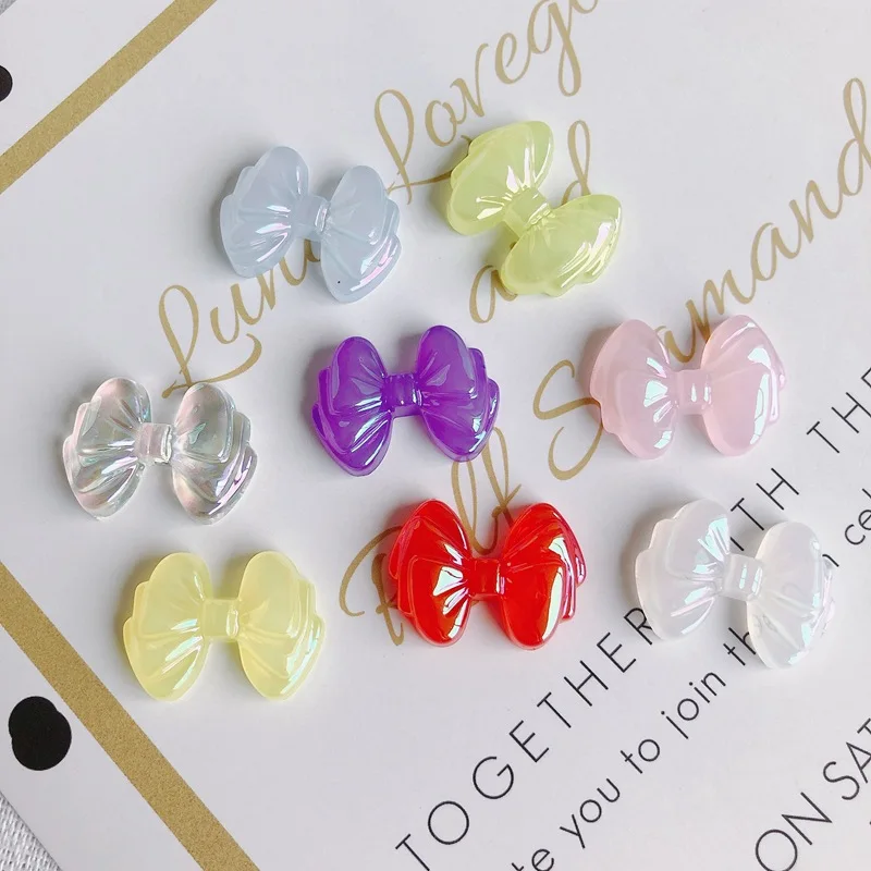 DIY Jewelry Accessories Wholesale Summer New Translucent Symphony Bow Patch Hairpin Earring Accessories Wholesale