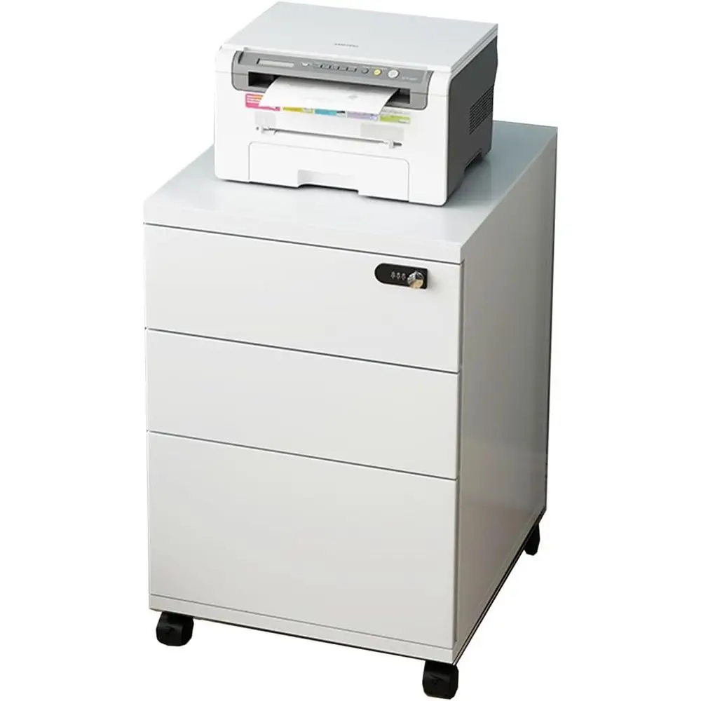 

Настольный передвижной шкаф для документов с замком, деревянный, для файлов формата А4/Letter/Legal, белый (размер B)