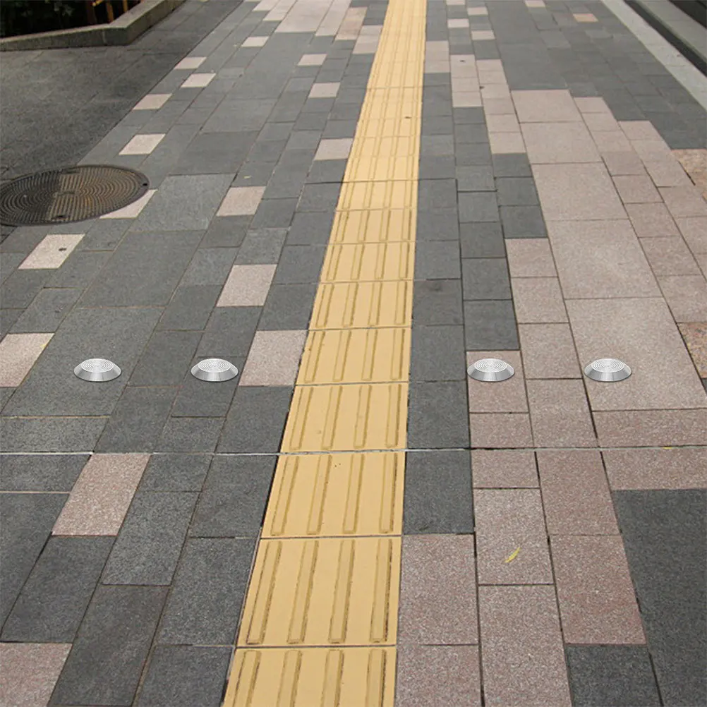 6 قطعة دليل الرصيف العمياء الأظافر الفولاذ المقاوم للصدأ دائم السلامة اللمس رصف ترصيع لتوجيه مسار المطار المترو