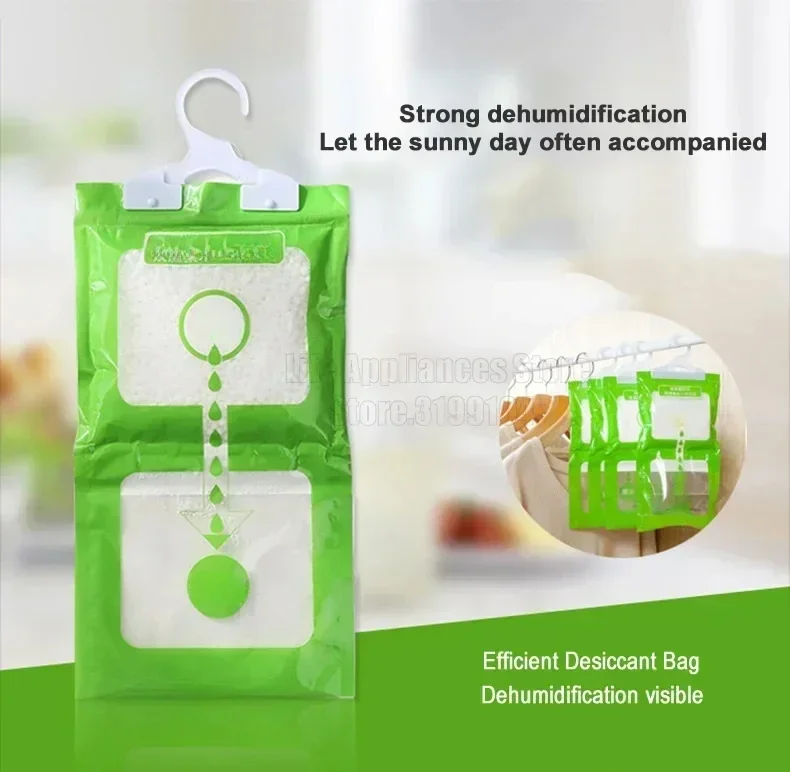 Hanging Dehumidification Bag Transparent Visible Moisture Dryer Home Wardrobe Anti-mildew and Anti-moisture Anti-rheumatism