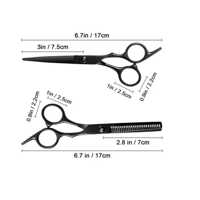 6.5 Inch Hairdressing Scissors Set, Professional Hair Cutting Scissors Thinning Shears, Hair Cutting Styling Accessories Tools