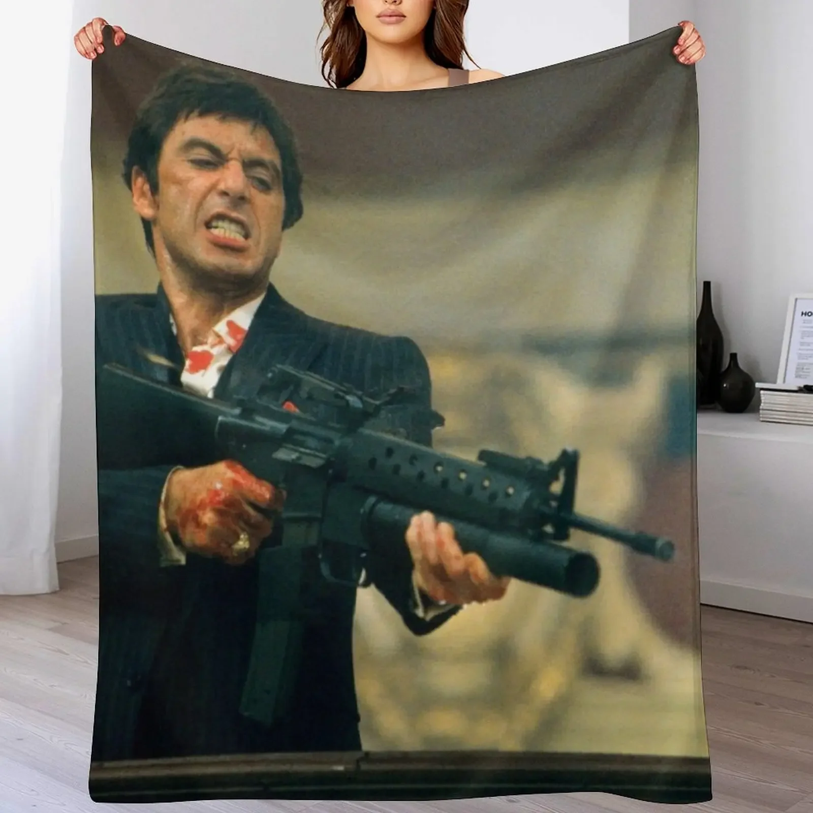 

Scarface Throw Blanket Picnic Beautifuls christmas gifts Sofas Blankets