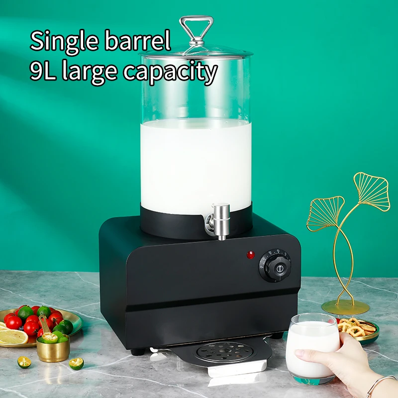 9L/18L Electric Commercial Milk Warmer Juice Dispenser Temperature Control Glass Container Food Grade for Restaurants