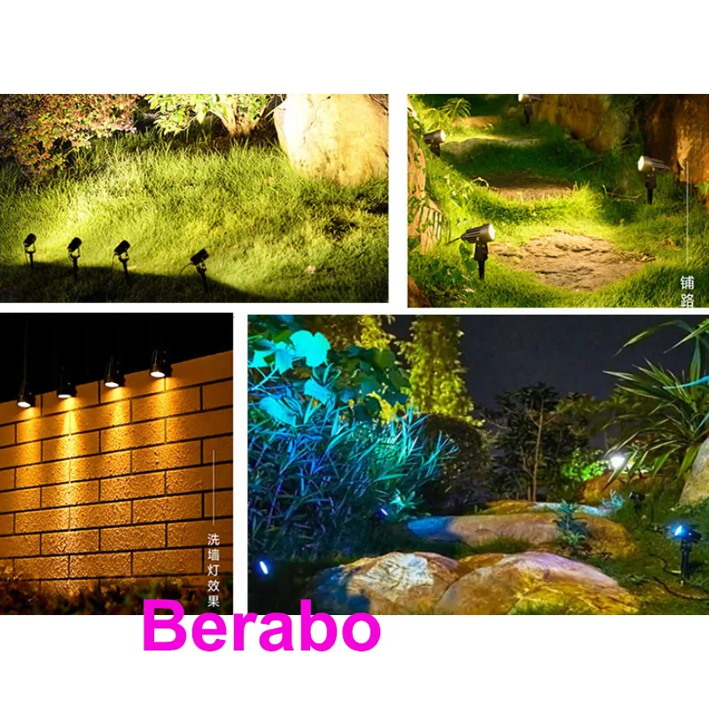 10 Stück Garten lampe im Freien 220V 110V LED Rasen leuchten 12V wasserdichte Spike Glühbirne 3W 5W 7W 10W Landschaft IP65 Weg Spot Beleuchtung – Detail 12