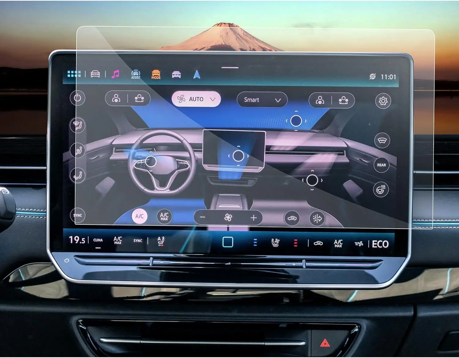 Protector de pantalla de vidrio templado para Volkswagen ID.4, ID.4X, ID.5, 12,9 pulgadas, 2025, Centro de navegación GPS, pantalla táctil