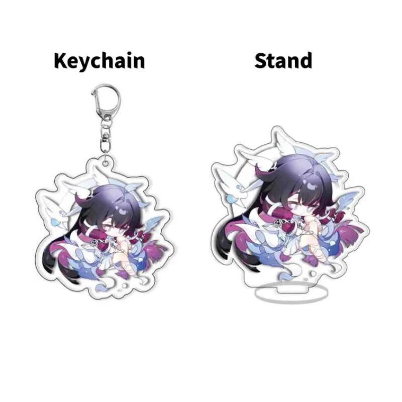 Game Genshin Columbina Hyposelenia Damselette Acrylic Keychain Backpack Pendant and Figure Stand Model Plate Desktop Decor Gift image 3