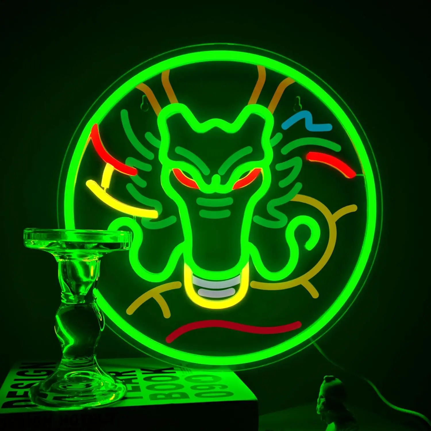 

Vibrant Green Dragon Neon Sign USB Dimmable LED Neon Light Sign for Bar Man Cave Bedroom Shop Game Room Party Wall Decor