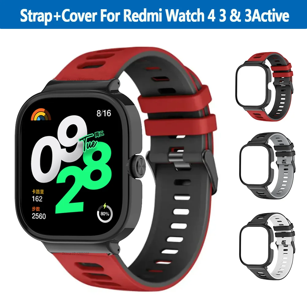 Pulseira de Substituição de Silicone para Relógio Redmi, Pulseira Esportiva, Pulseira para Relógio Redmi 3, SmartWatch Ativo, Pulseira Acessórios