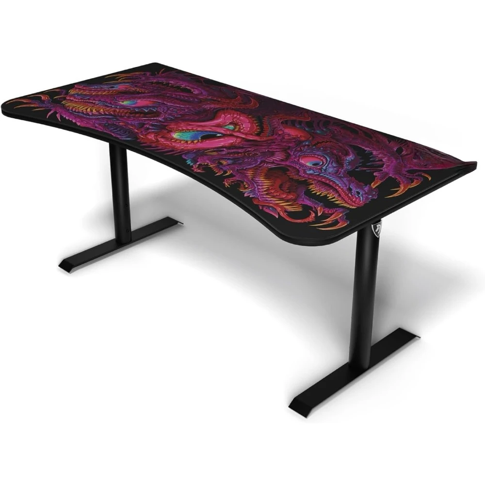 

Arena Special Edition Ultrawide Curved Gaming and Office Desk with Full Surface Water Resistant Desk Mat Custom