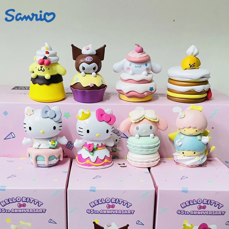 

Аниме Sanrio Kuromi Cinnamoroll моя мелодия мультфильм торт серия фигурки модель игрушка Коллекция украшения кукла подарок на день рождения