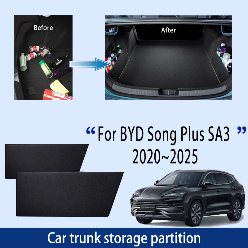 

Car Accessories For BYD Song Plus SA3 2020~2025 2021 2022 2023 Trunk Storage Partition Multifunction Storage Auto Interior Parts