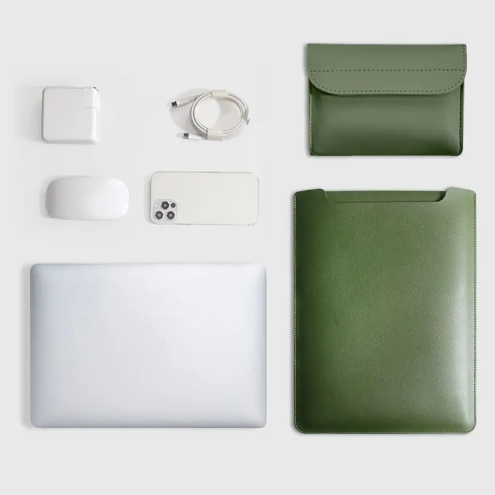 

Fashion Pouch Laptop Sleeve Case PU Leather Waterproof Laptop Cover 13 14 15 16 inch Portable Tablet Storage Case
