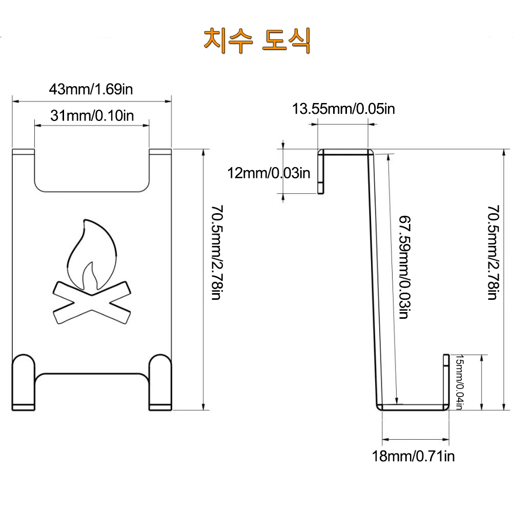 علبة غاز معلقة هوك الفولاذ المقاوم للصدأ خزان غاز البيوتان شماعات كليب المحمولة خزان الغاز السنانير خفيفة الوزن لطاولة التخييم IGT #5