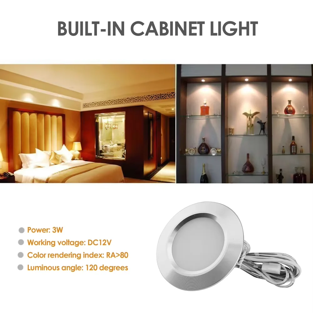 LED Wall Closet Cabinet Lamp Push Kitchen Bedroom Surface Mounted Night Light Led Book Lamp Accessories