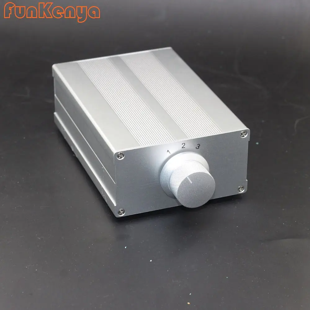  Lossless Audio Signal  Band Switch Power Amplifier Anodized Aluminum Shell 3 Ways Output 1 Way Input Hifi Amplifier