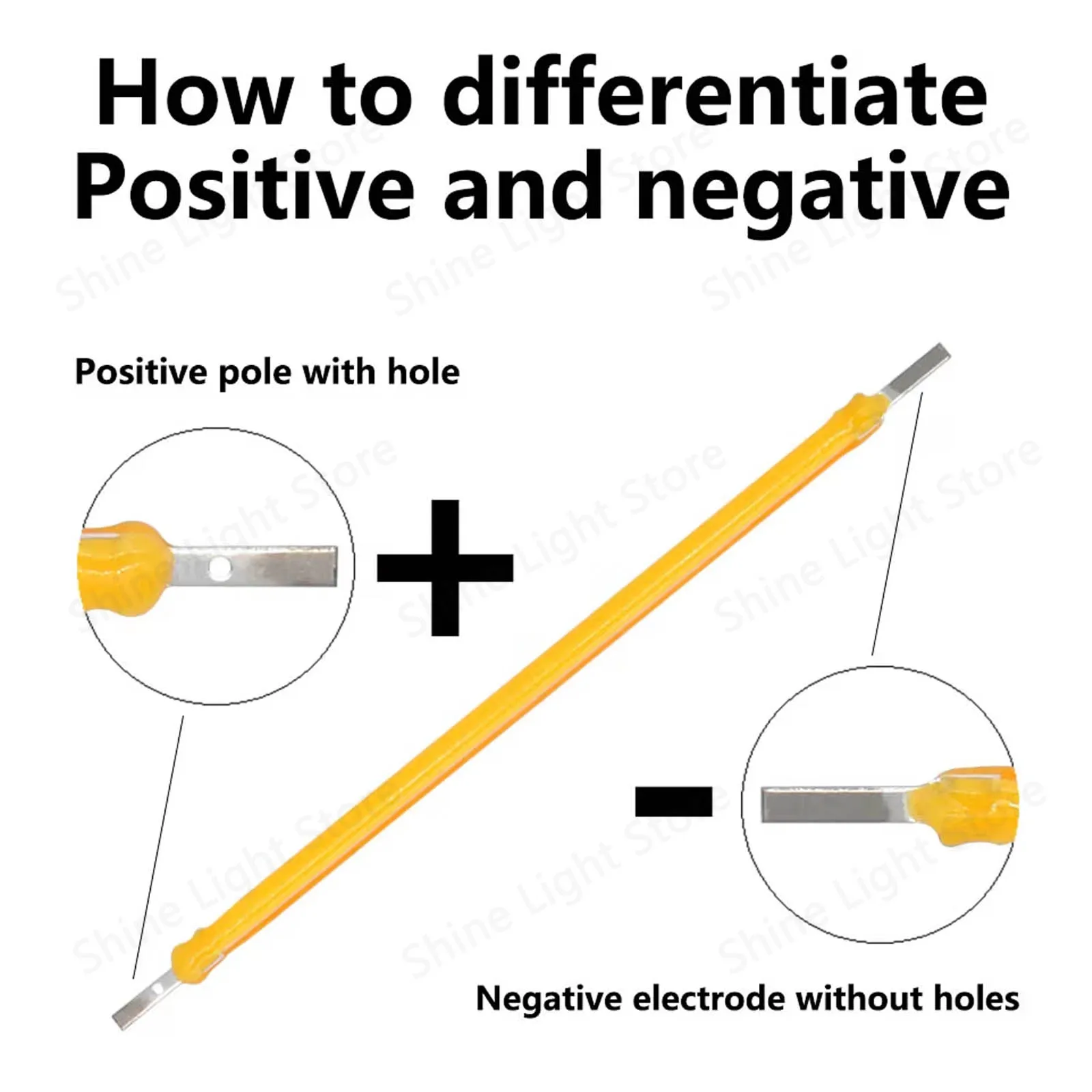 20pcs DC3V/6V/9V/12V/24V 38mm LED Hard Filament COB Edison Bulb Incandescent Lamp 3000K Diode Accessories For Home Lighting DIY