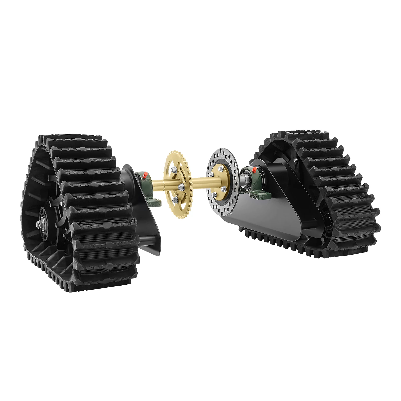 المحور الخلفي ATV مع عجلات مثلثة قابلة للدوران - معدن عالي الجودة، سطح إطار كبير لتحسين الاحتكاك، قرص فرامل لـ #4