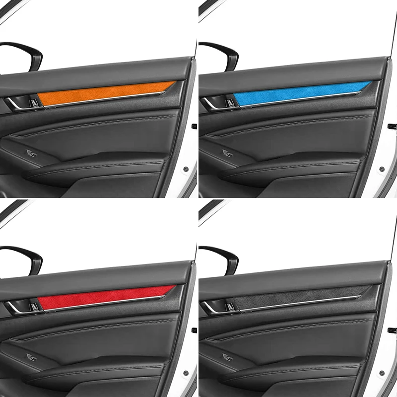 

Made of Alcantara For Honda Accord 10th Gen Facelift & INSPIRE Car Interior Door Panels Armrest Cover Protective Trim Accessory