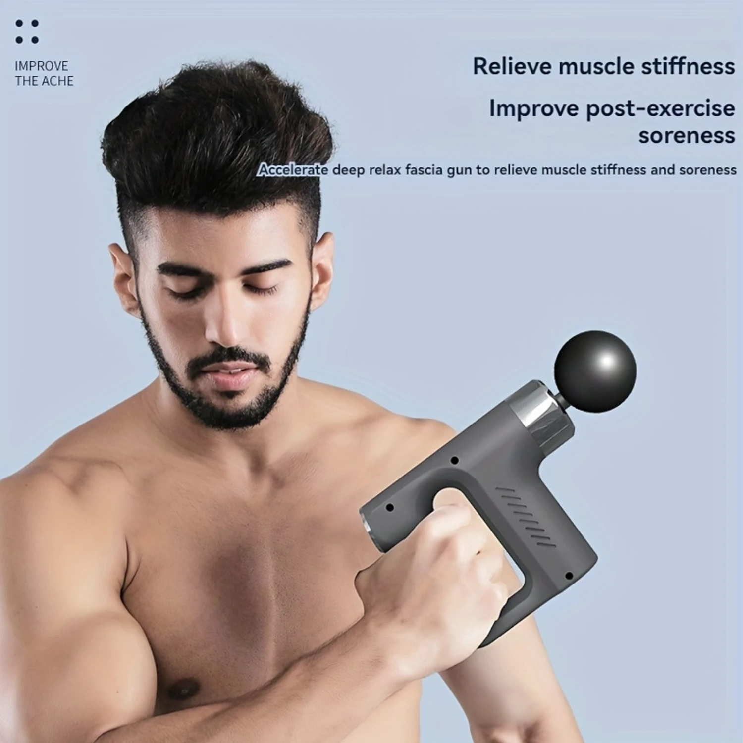 

Professional Mini Massage Gun, High-Power Brushless Motor, USB Rechargeable, Plastic Percussion Device for Back, Legs, Buttocks