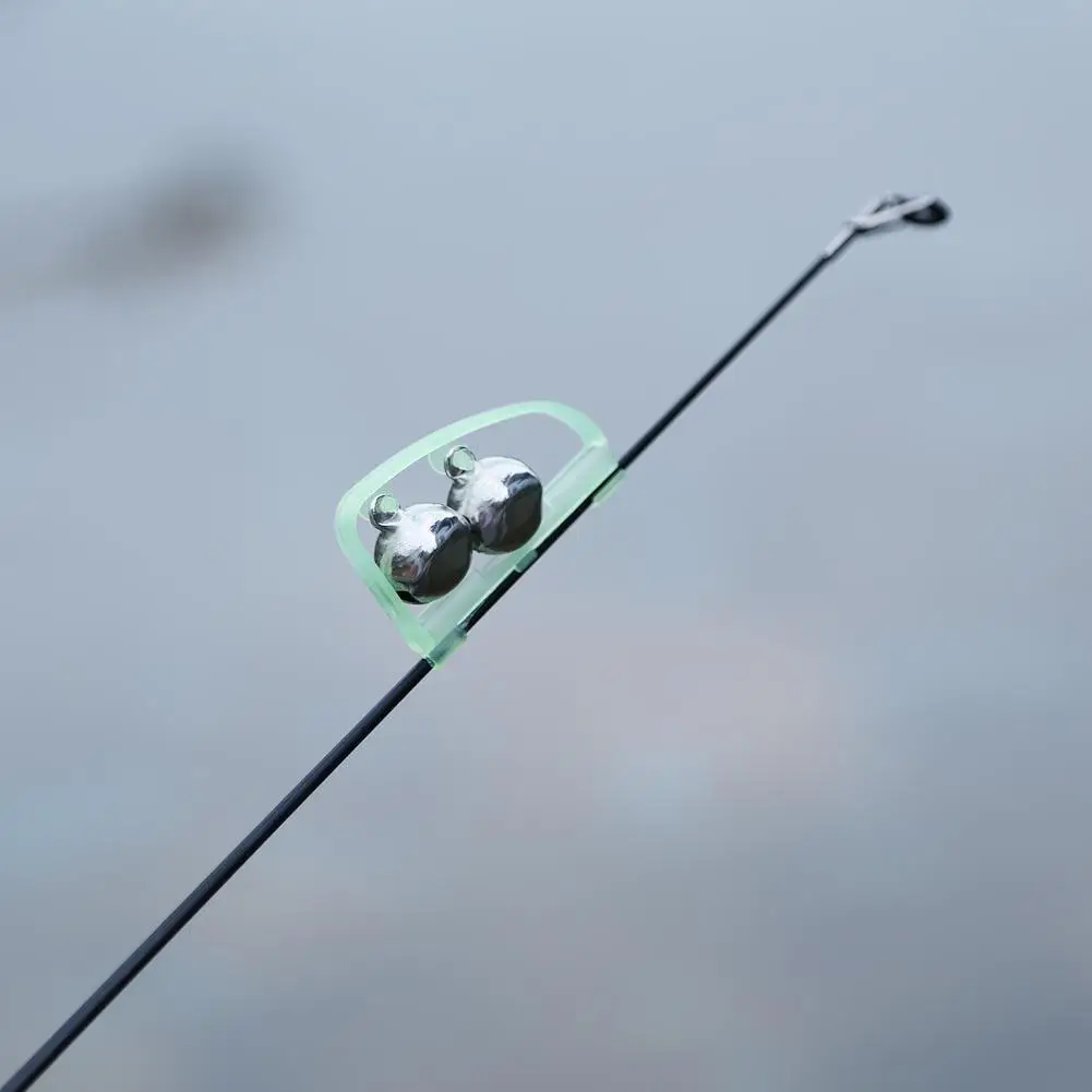 

Fluorescent Fishing Rod Pole Tip Clip Twin Bell Alarm Alert Night Ring