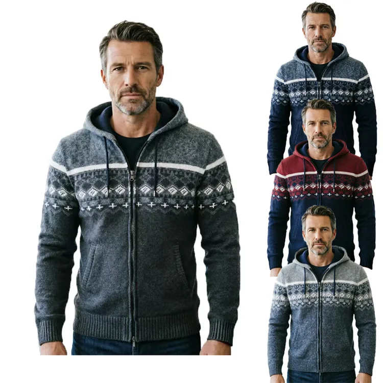 New Autumn and Winter Knitted Cardigan Men's Korean Version Loose Oversized Versatile Thread Jacket Men's Casual Jacket Trend
