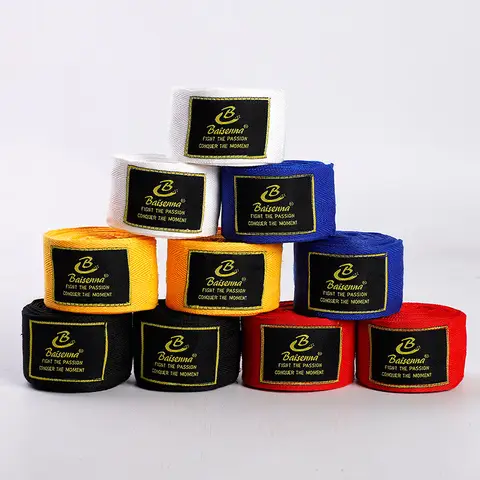2PCS 1.5/2/3/5M Boxing Training Bandages Cotton Sports Bandages Sanda Kick Boxing Mma Hand Gloves Wraps Belt Boxing Sports Strap