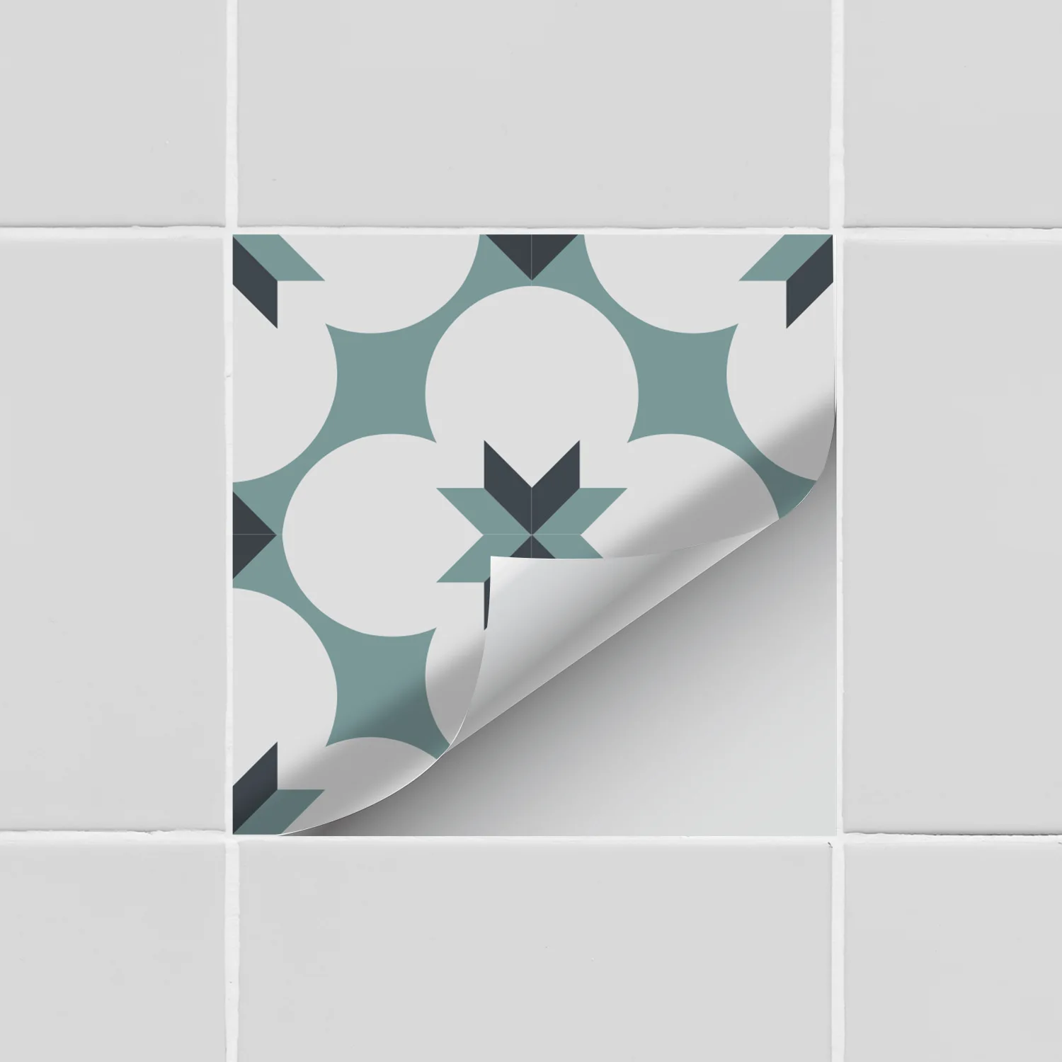 7.87inch 10 Sheets Retro Bohemian Wall Decals - Self-Adhesive Moroccan Tile Art for Kitchen Bathroom Young DIY Enthusiasts