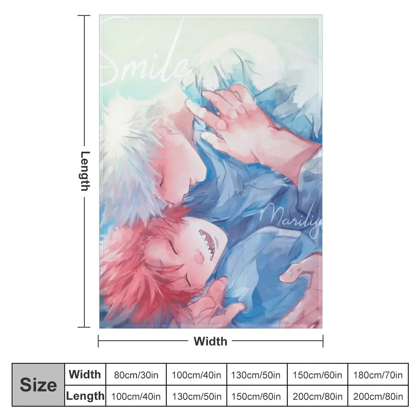 smile - Kiribaku Throw Blanket Single for winter Bed Flannel Fabric Blankets