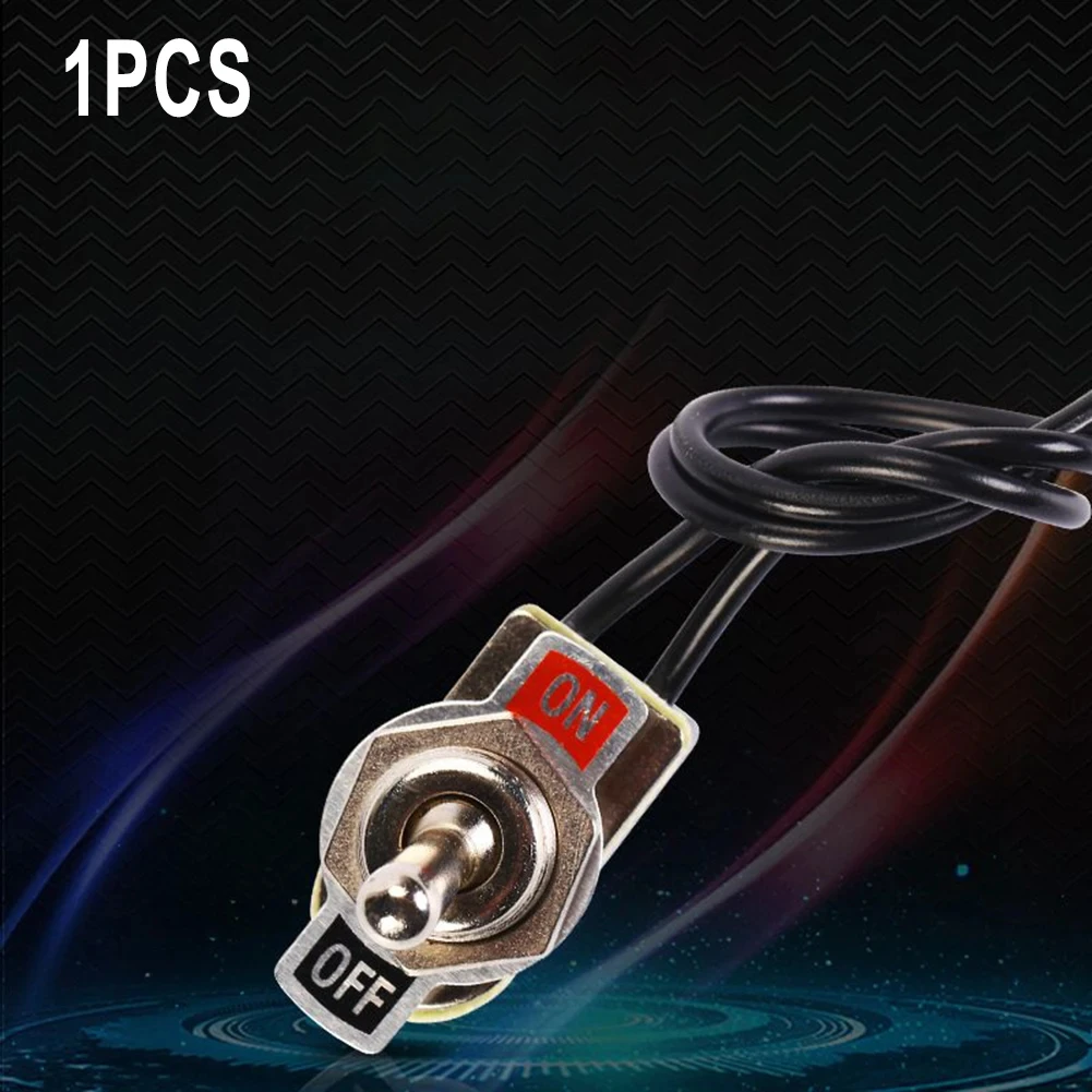 SPST 6A تبديل التبديل الروك SPST اتصالات التبديل تبديل مع سلك التبديل 12 مللي متر انقطاع 1 قطعة 6A/125 فولت أسود + فضي