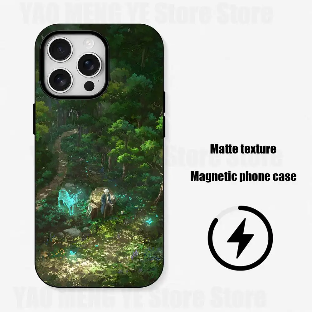Anime Mushishi Frosted Soft Silicone For Phone Case For Iphone11,12,13,14,15,16,17 Pro Max Wireless Charge Magnetic Bumper Cover view 6