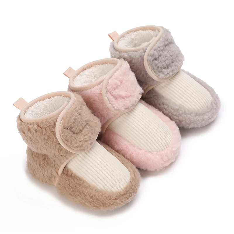 

Baby Cotton Shoes 0-1 Years Old With Plush Winter Soft Soled Walking Shoes For Male And Female Babies Anti Slip And Not Falling