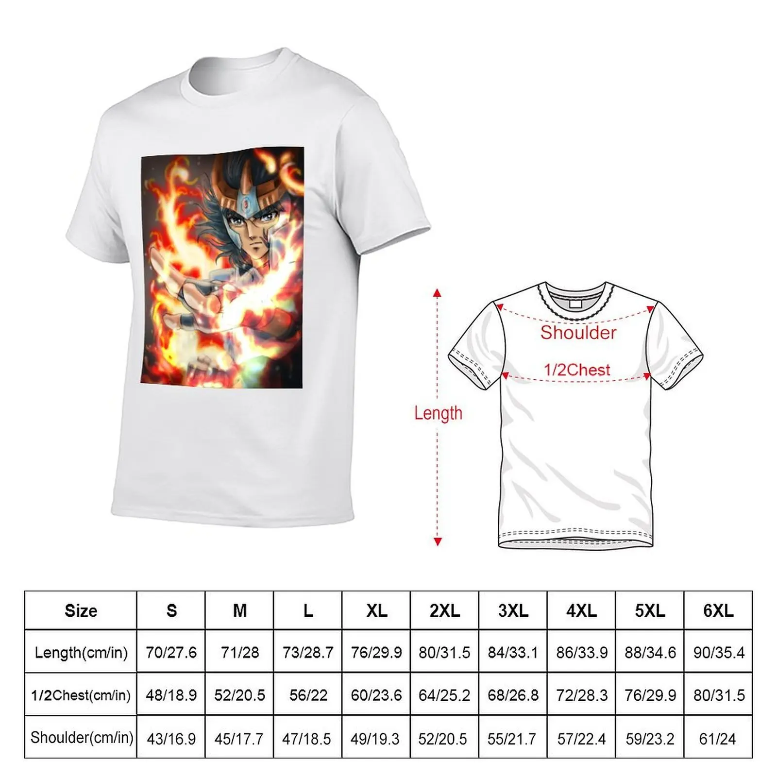 Phoenix Ikki Zodiac Knight T-Shirt man t shirt cotton graphic t shirts for man T-Shirt