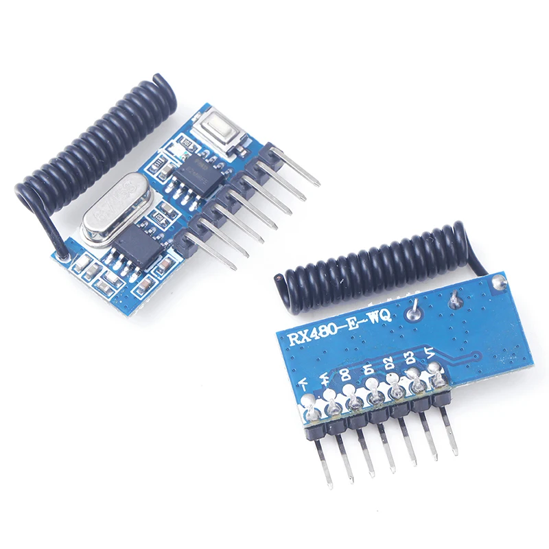 1 Buah RX480E 433Mhz Penerima RF Modul Dekoder Kode Pembelajaran 433 Mhz Output 4CH Nirkabel untuk Pengkodean Remote Control