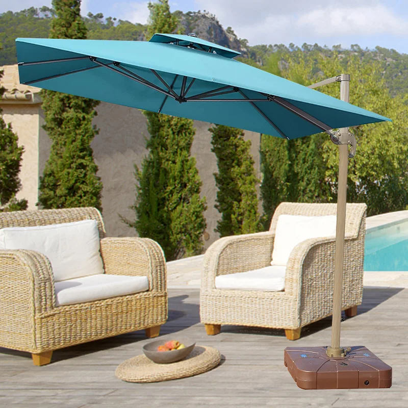 

Outdoor parasol Offset garden parasol Large size cantilever patio umbrella Waterproof double layer