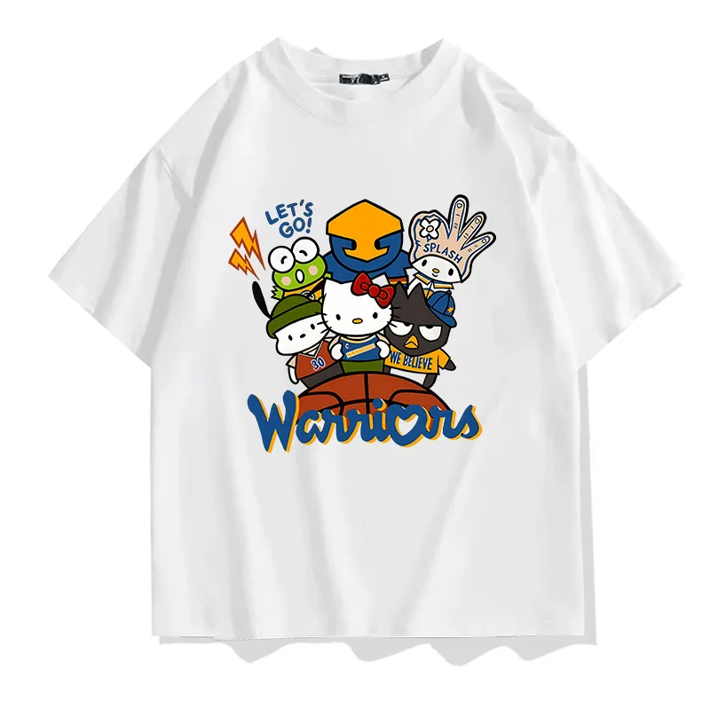 

Sanrio Hello Kitty T-shirt for Men, 100% Pure Cotton Short-sleeved, Casual, Comfortable and High-quality Men's T-shirt