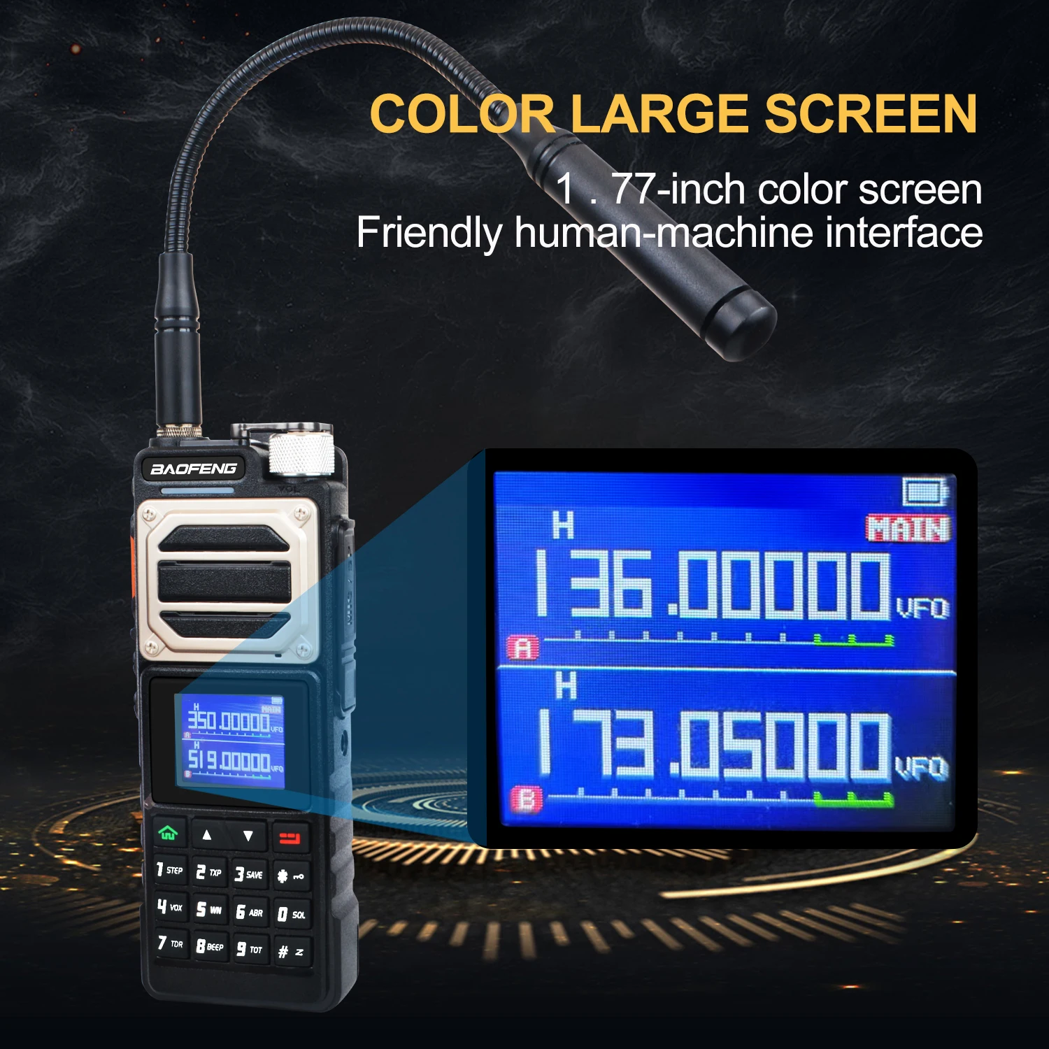 Walkie Talkie BAOFENG UV-25 VHF UHF 220-260MHz Multi-Band Wireless Frequency Copy 3 Power Levels 999CH FM Goose Tube Antenna