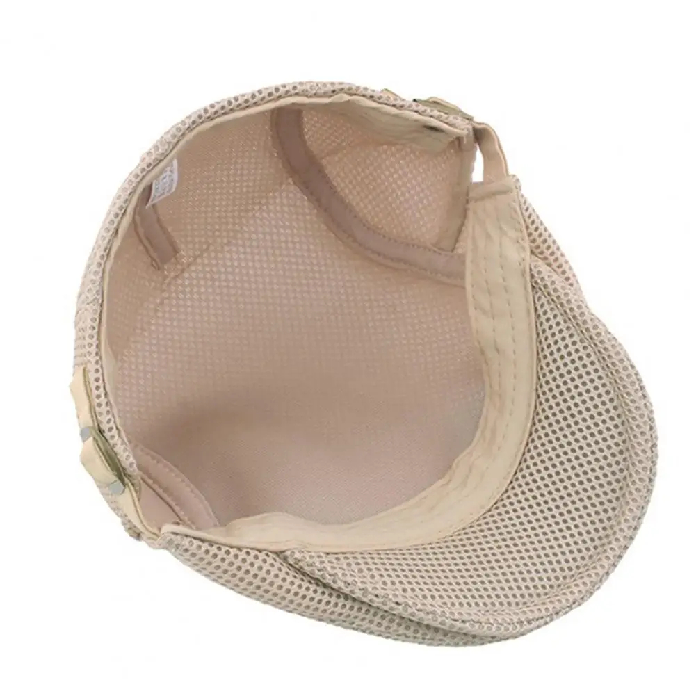 Men Mesh Newsboy Caps British Painters Hats Spring and Summer Ventilate Berets Adjustable Flat Cap Hip Hop Berets image 5