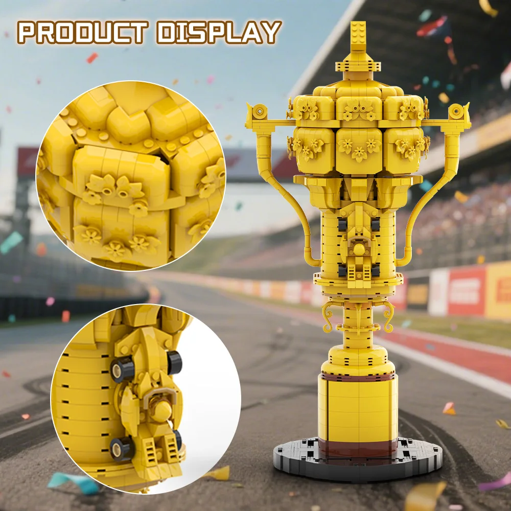 Gobricks MOC Silverstone Cup Building Blocks Modello Racing Trofeo Mattoni Giocattolo assemblato fai da te per regalo per bambini