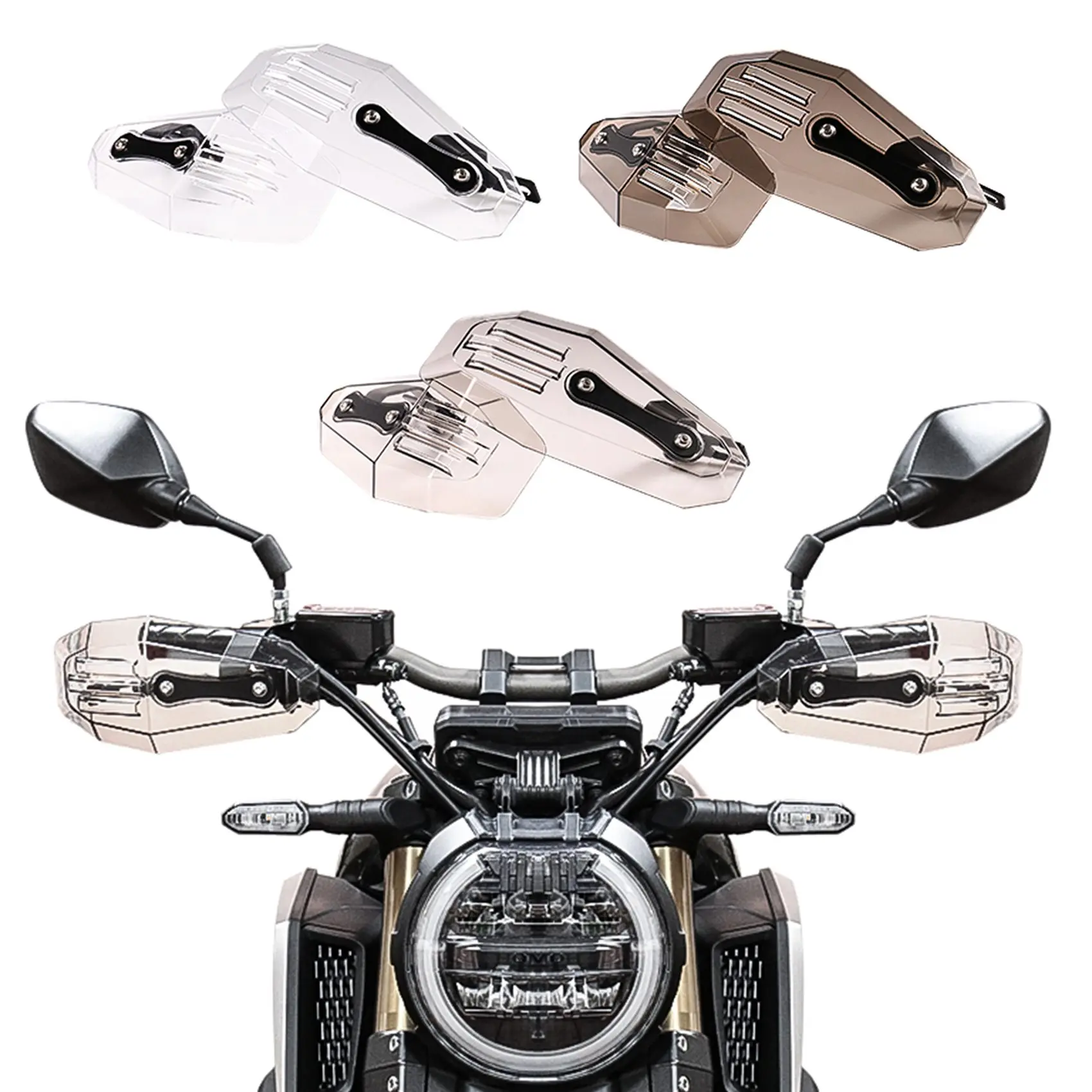 Universal Motorcycle Wind Hand Guard Motocross Protectors Windshield Handguards ATV Dirt Bike HandGuards Transparent