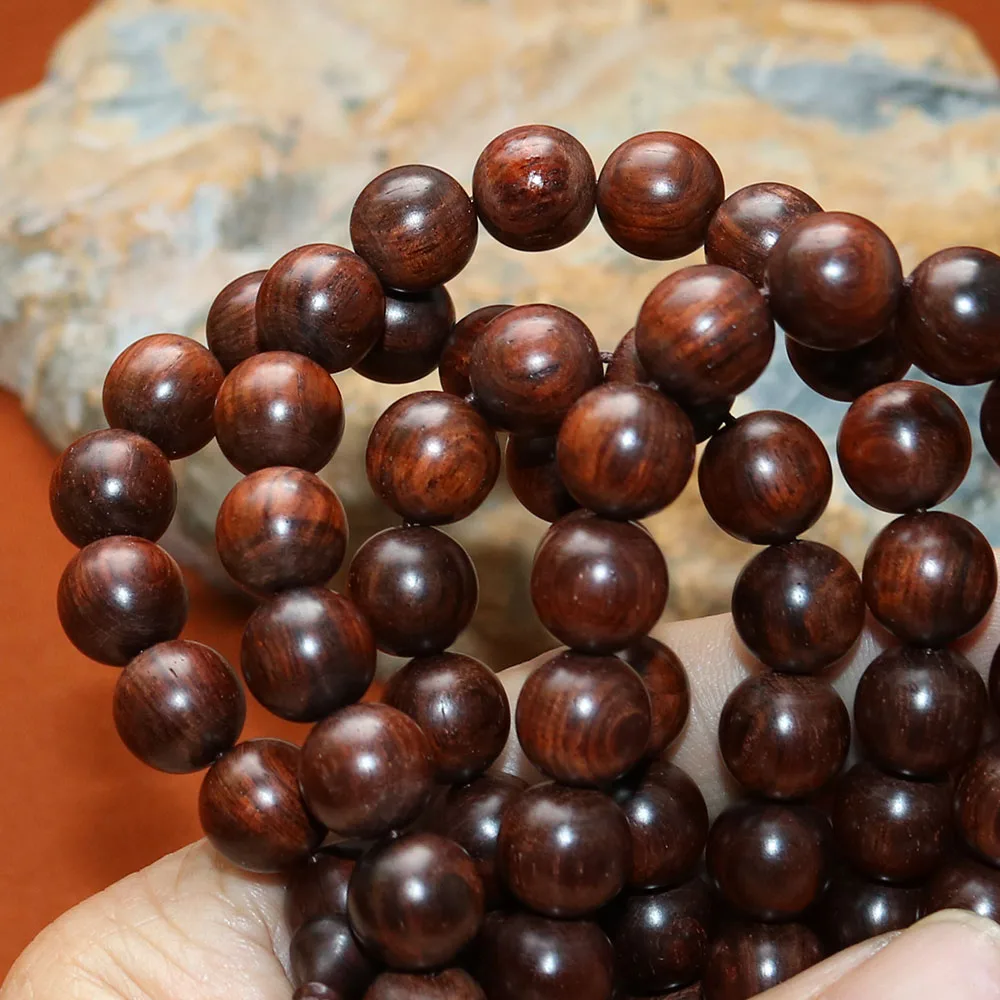 10mmx108pcs Chinese HaiNan HuangHuaLi Prayer beads bracelet China scented rosewood wood bangle collection