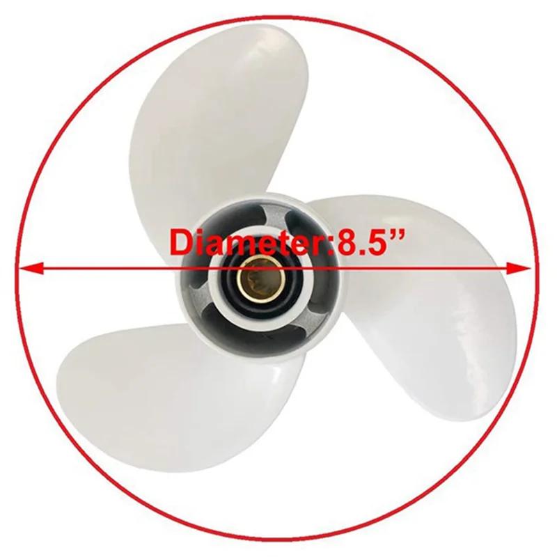 

#89C Automotive Parts & Accessories,Outboard Propeller for Yamaha 6Hp 8 1/2 X7 1/2 Part 6G1-45943-00-El,white