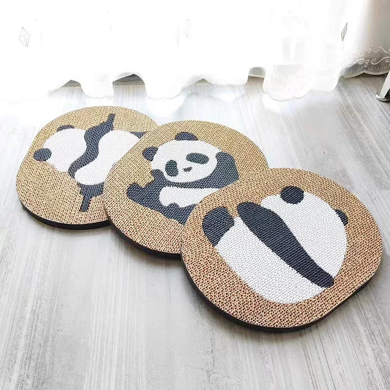 

Cat scratching board wall panda vertical wall sticker grinding claws cat toy wear-resistant and does not drop debris