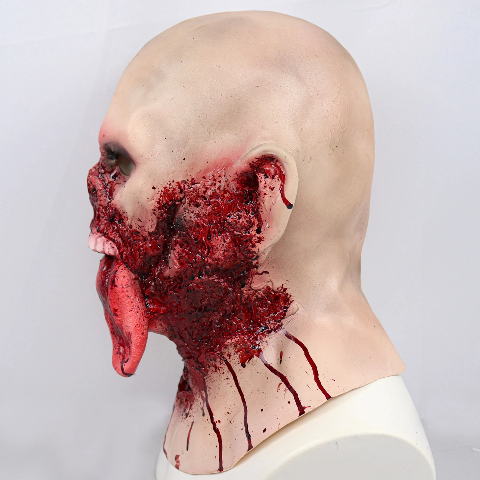 Zombie Maske Aus Latex - Blutig, Gruselig, Vollständige Kopfmaske Für Halloween, Cosplay & Horror-Partys
