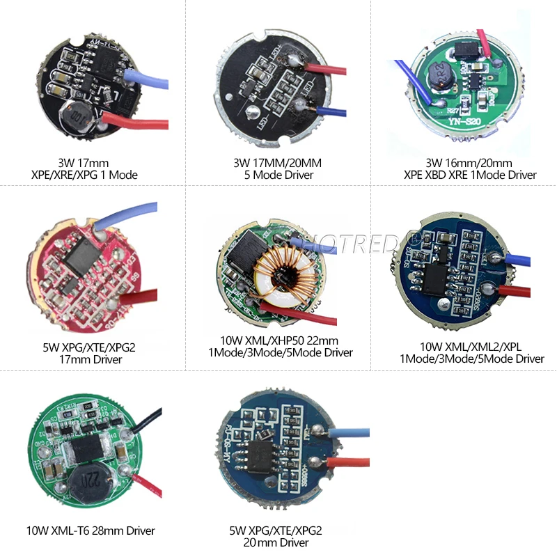12V LED Flashlight Driver 3W 5W 10W Constant Current Driver DC1.2V 3.6V 4.2V DIY For XPE2 3W 5W 10W 18W XPE 5050 T6 Power Supply