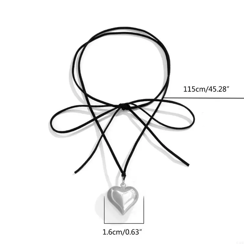 C1FE Long Chain Love Necklace Men Women Chocker Alloy Material Gift for Women Girls