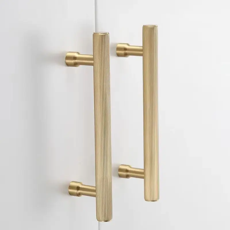 Stunning 4PCS Solid Brass Furniture Pulls Handles Drawer Knobs Cupboard Wardrobe Closet Dressser TV Wine Cabinet Pulls Knobs
